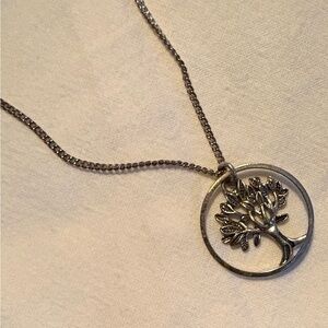 Silver Tree Pendant Necklace
